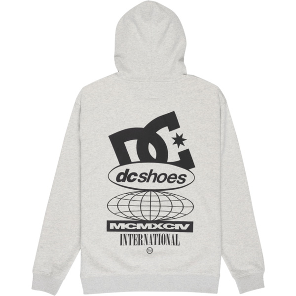 2026 DC Shoes Mens Sport Stack Hoodie EDYSF03286 - Light Heather Grey
